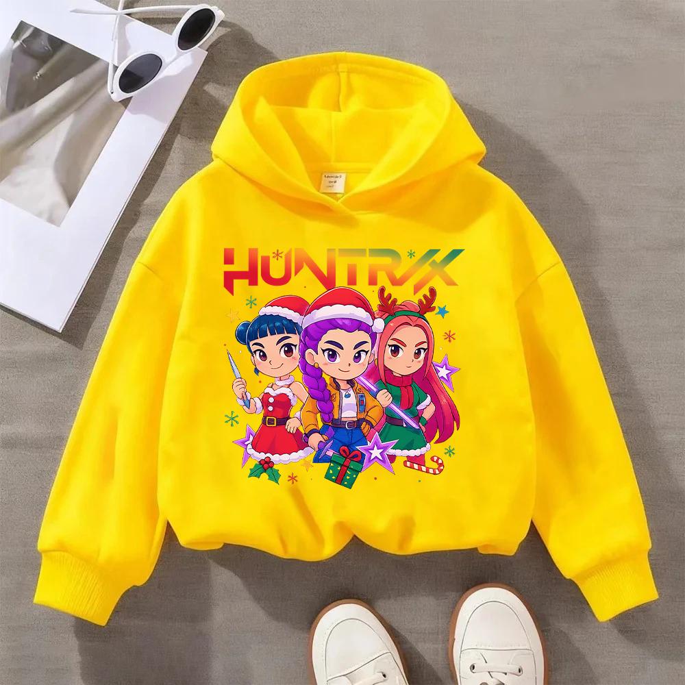 

Adorable Kids Christmas Hoodie with Cute Anime Girls Design HUNTRIX Perfect for Festive Season 100