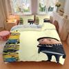 3Pcs Despicable Minions Tower Bedding Sets For All Sizes New 3D Printed Bed Cover Comforter Duvet Cover Pillowcase Bedroom Decoration