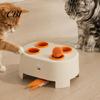 Cat Toy with Feathers Electric Interactive & Pompoms, USB Rechargeable Automatic Teaser Pet Toy, Indoor Cats Boredom Enrichment Electronic Toys