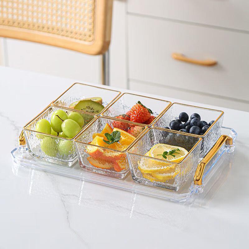 Elegant Glass Divided Serving Platter