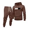 Men's Printed Hooded Sweatshirt And Sweatpants Casual Sports Suit