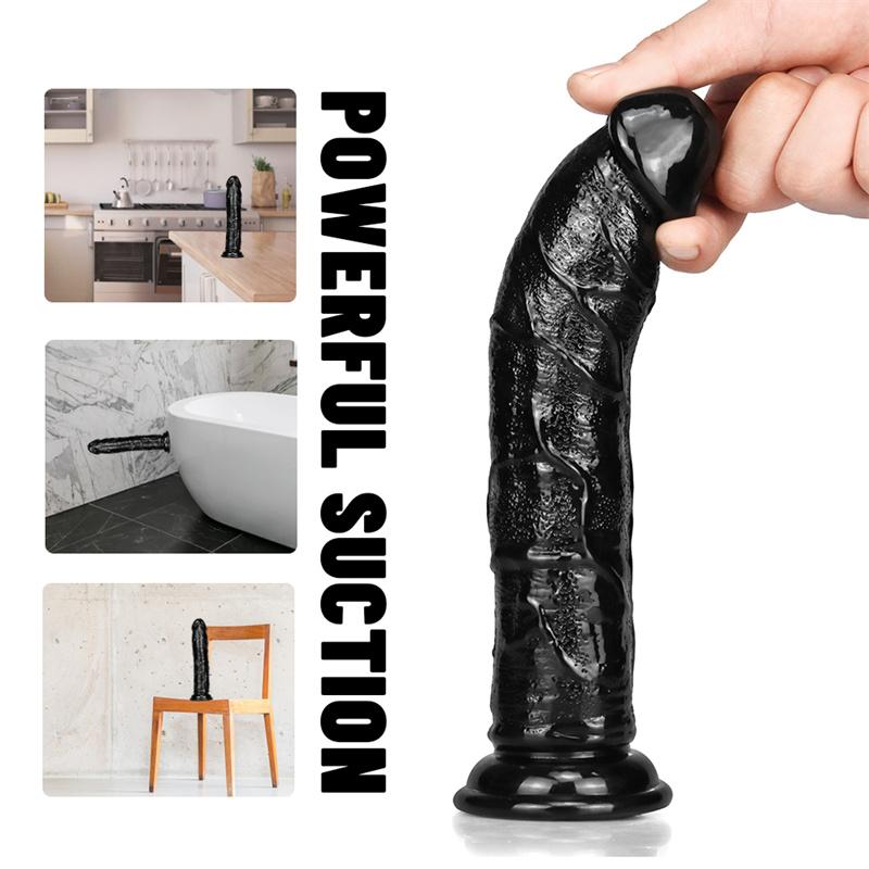 Straight General Eggless Dildo Crystal Simulation Penis Transparent Jelly Wearing Female Masturbation Device