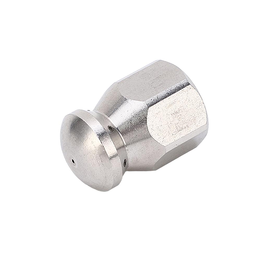 5000PSI High Pressure Washer Nozzle Pipe Dredging Cleaning Nozzle Stainless Steel Jetter Nozzle Round Head Front 1 Rear