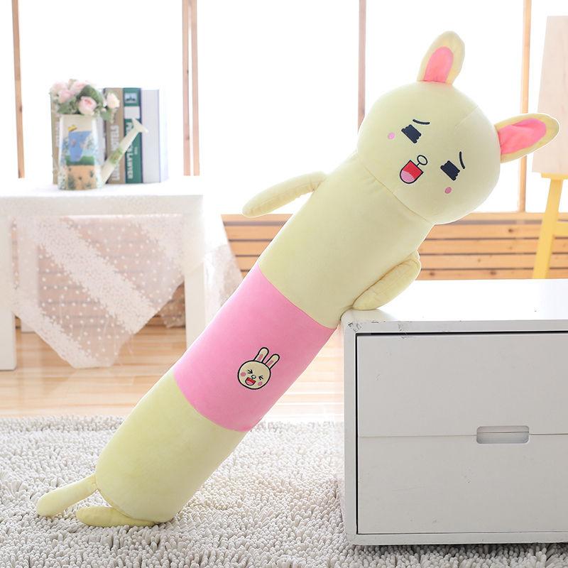Long Strip Pute Sylindrisk Plysj Sovepute Avtagbar Vaskbar Seng Sovepute