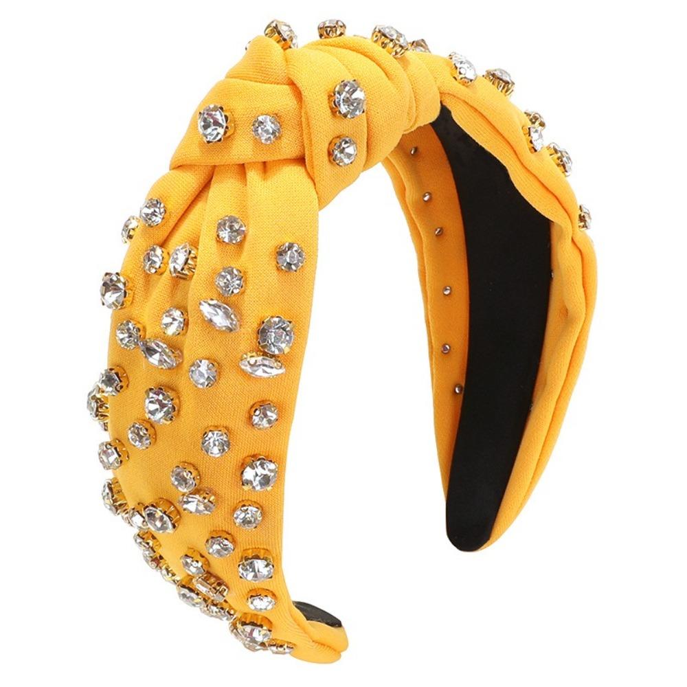 Full Diamond Knotted Headband Exaggerated Design Rhinestone Headband Women's Hair Accessories