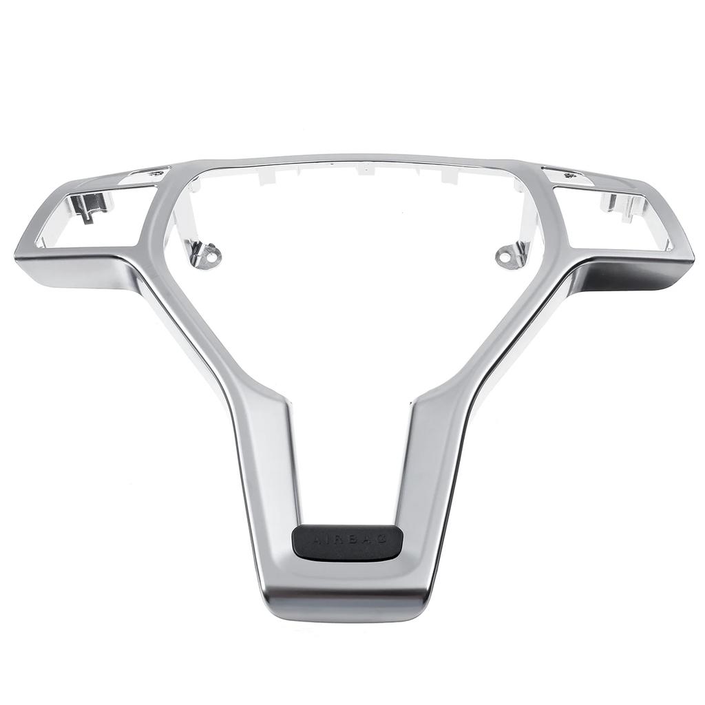 Silver/Black Car Steering Wheel Frame Trim Cover AMG Style For Mercedes For Benz C E CLA CLASS W204 W212 W117 C172 2012-2014