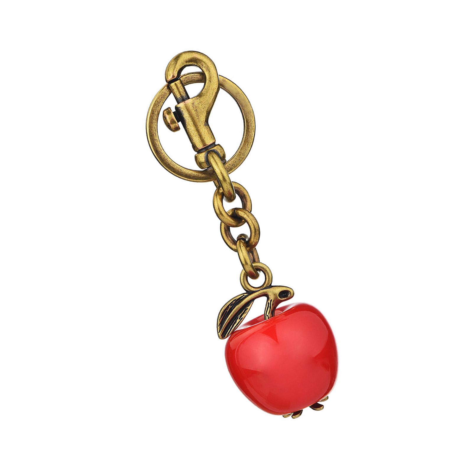 

Уникальные брелоки в форме яблока, многофункциональное украшение для сумки, прочная сплавная текстура, подвеска для ключей, подходит для ежедневного использования