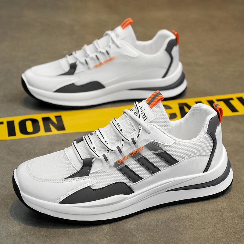 

Новые мужские модные дышащие кроссовки для ходьбы на все времена года для студентов, трендовые повседневные кроссовки для бега, для занятий спортом, для активного отдыха 42 серый/белый