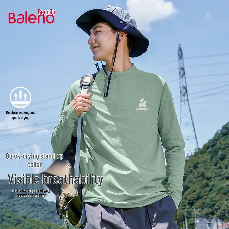 Baleno Men s Ice Silk Quick-Dry Long Sleeve Sports T-Shirt M