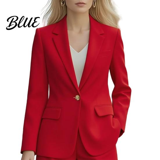 Mini Suit Coat Autumn Texture Lapel Long Sleeve Single Button Draped Anti-wrinkle Jacket with Flap Pockets Solid Color Business Outerwear High