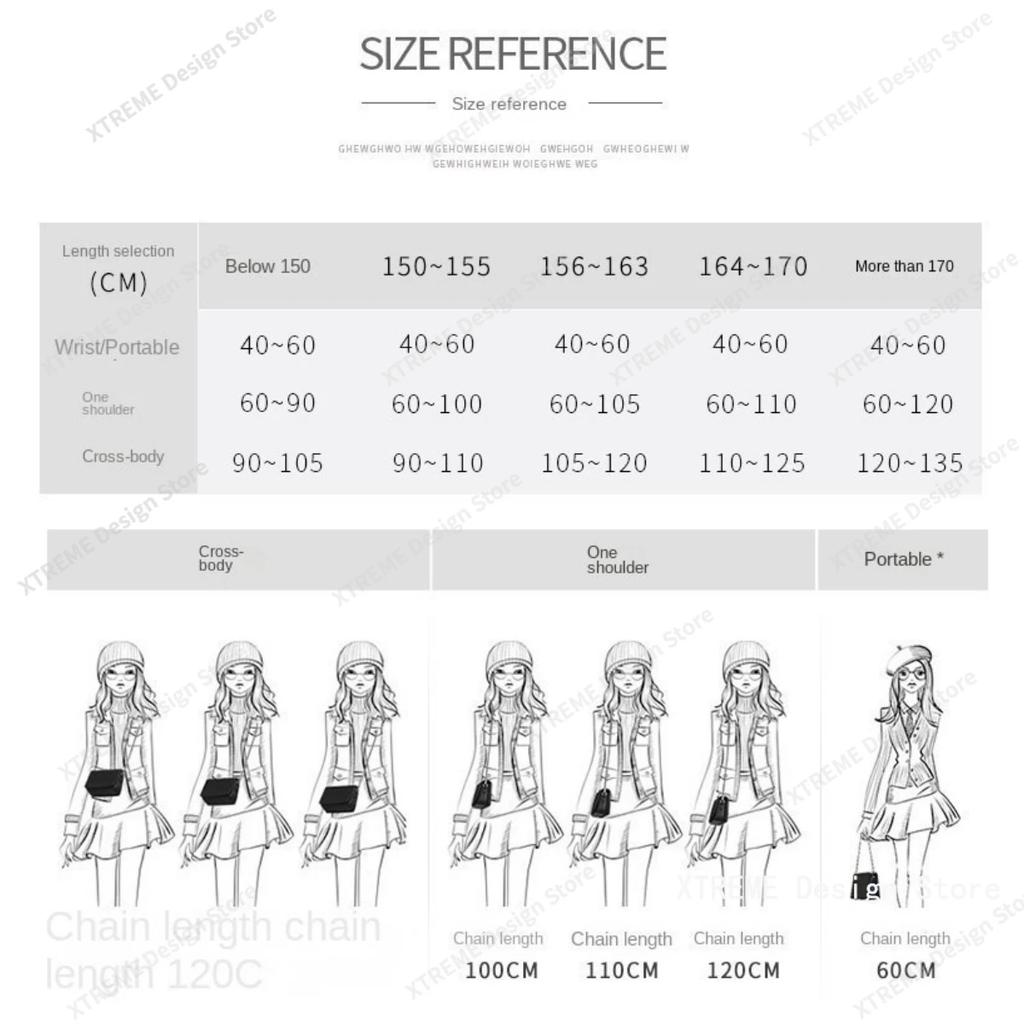 Golden Bag Chain Accessories Metal Extension Chains Underarm Crossbody Shoulder Belt Replacement Bags Strap For Women's Bag