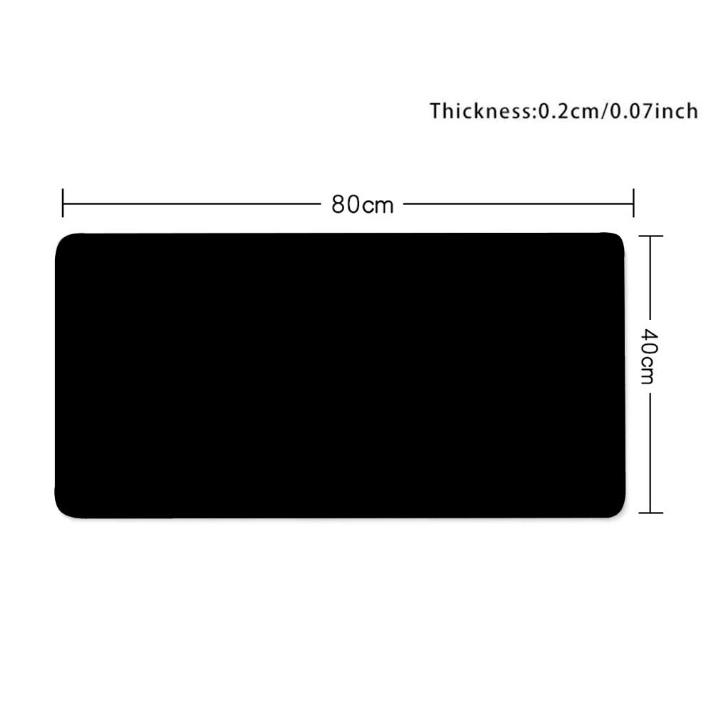 XXL Black Simple Gaming Mouse Pad Large Rubber Base Anti-slip Desk Accessories Mousepad PC Offices Gamer Keyboard Long Table Mat