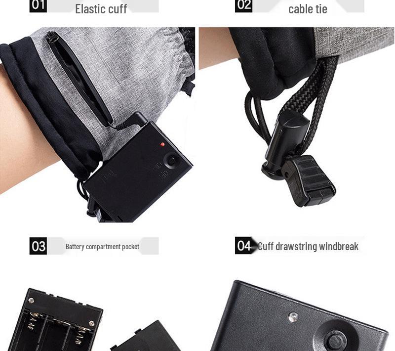 Waterproof Heated Touchscreen Gloves for Outdoor Activities