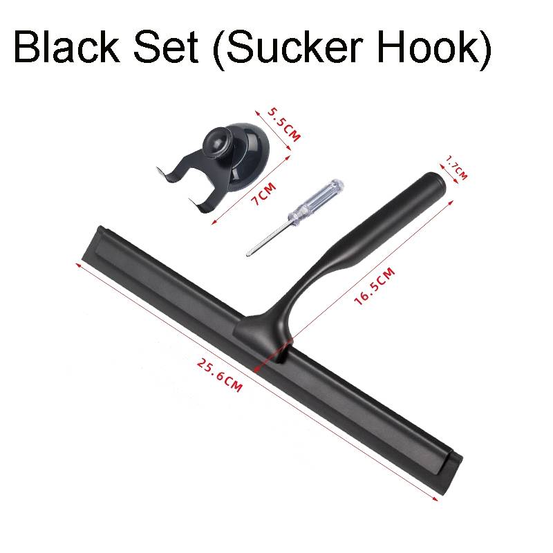 Stainless Steel Shower Squeegee For Doors Cleaner Tool Household Window Mirror Car Glass Hooks Bathroom Brass for Home Cleaning