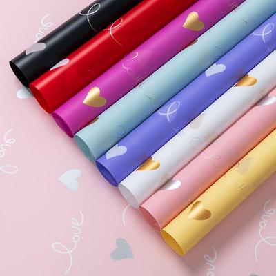 Papier Cadeau Imperméable Cœur & Fleur pour la Saint-Valentin - Bouquet & Emballage Floral