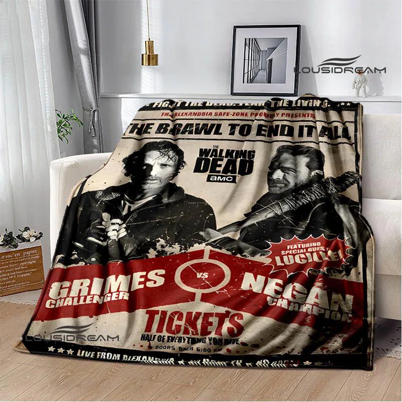 The Walking Dead Print Throw Blanket Soft Flannel Picnic Blanket Warm Cozy Bed Linen Birthday Gift
