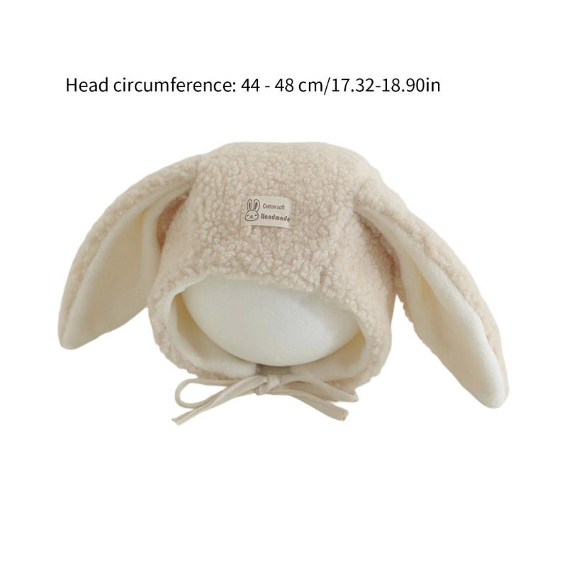 Cute Rabbits Ear Infant Hat With Thick Plush Hat Perfect For Cold Weather Headwear For Boys And Girls