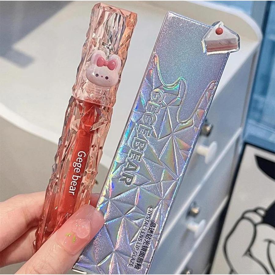 Gege Bear Kristallspiegel Wasser Lipgloss Hydratisierend und Ultra-Feuchtigkeitsspendend Hochglänzend Glänzende Lippenfarbe Voller Ihre Lippen