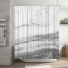 Modern Marble Print Shower Curtain Neutral Color for Bathroom Decor