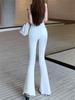 Women's High Waist Flare Jeans 2.0 - White Slimming & Flattering Long Leg Style