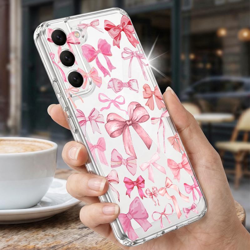 Colorful Bowknots Case For Samsung S26 Ultra S25 FE S24 S23 S22 Plus S21 A15 A25 A35 A55 A16 A26 A36 A56 A17 A37 A57 5G Clear TPU Soft Cover