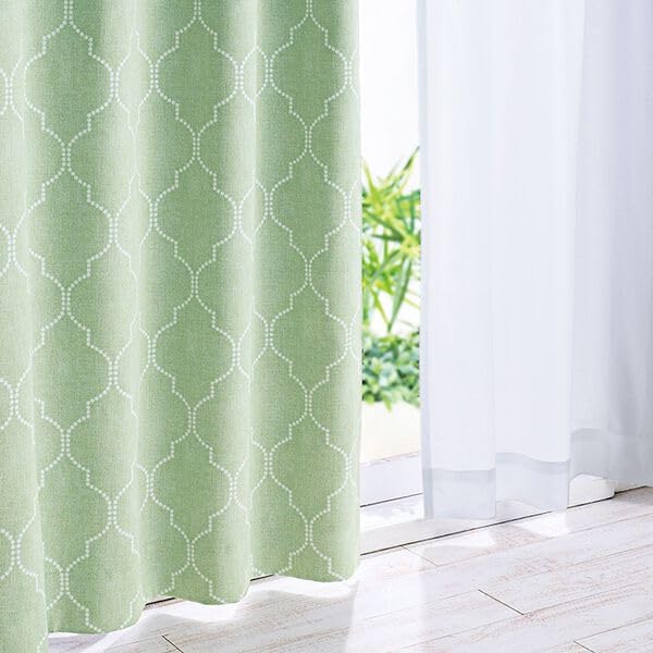 

BELLUNA Комплект узорчатых штор 1 класса светопроницаемости, с защитой от УФ-лучей, тепловых, для дневного и ночного времени, для энергетической комнаты, 2 шторы и 2 кружевные плитки, регулируемые, машинной стирки, шириной 100 см, 4,