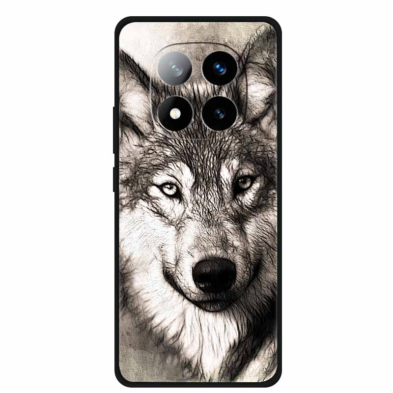 For Xiaomi Redmi Note 14 Pro 5G Case Note14 Pro Plus+ Cartoon Soft TPU Silicone Wolf Lion Cover for Redmi Note 14 Pro Case Coque