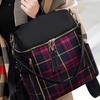 Sac à dos en nylon Oxford à carreaux pour femme - Été 2023, Grande capacité, Une épaule, Mode décontractée
