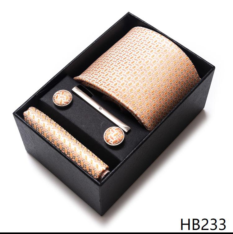 Gift Box Men'S 8Cm Tie Business Dress Jacquard Yarn Business Career Tie Set Men