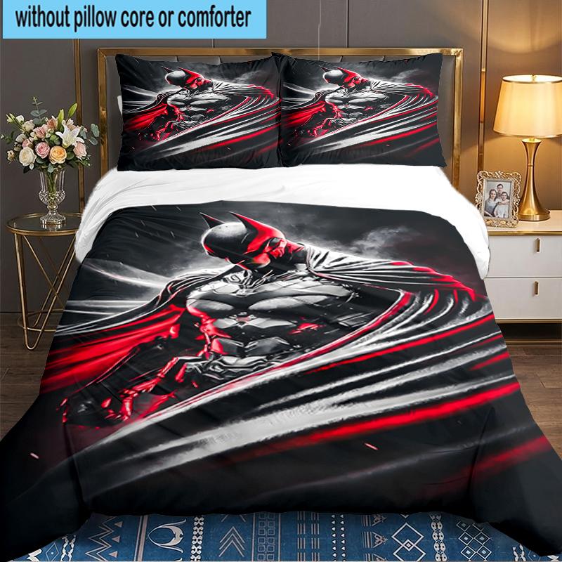 3PCS Breaks Through Bat Bedding set,Ideal For1pc Duvet Cover And 2pcs Pillowcases Perfect for Christmas gift,Ideal for Bedroom, Dormitory