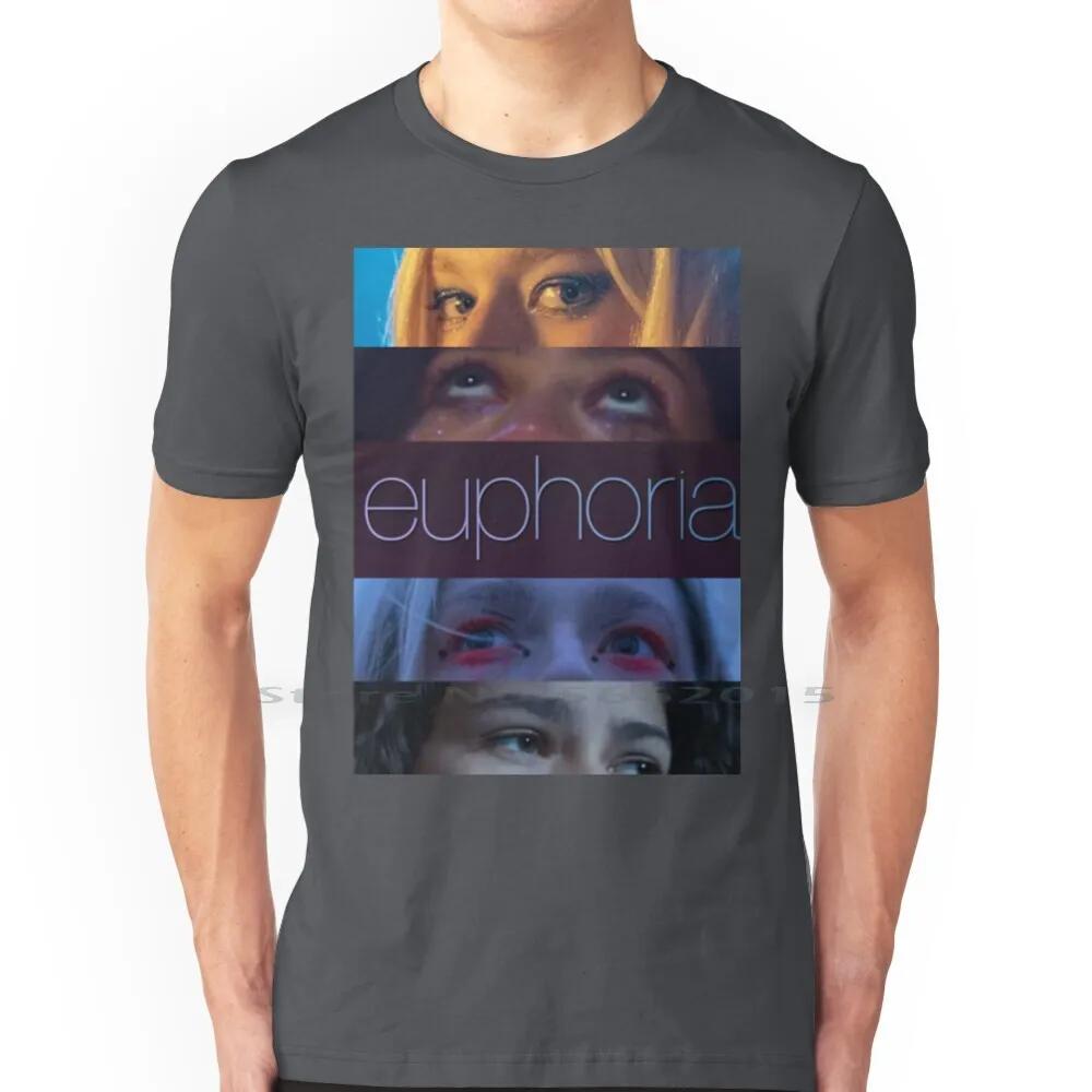 Euphoria T Shirt 100 Cotton Euphoria Eyes Looking Directions Movie Tv Show Cinema Color Zendaya Rue Bennett Hunter Schafer