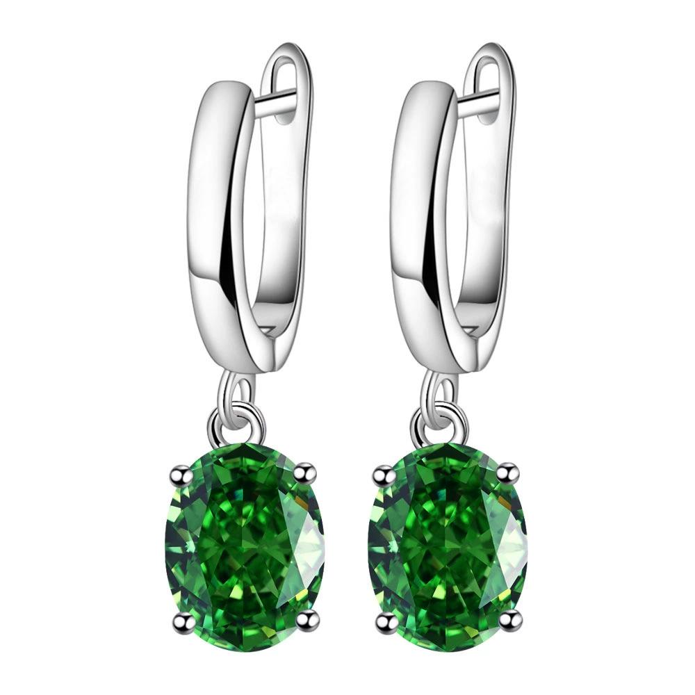 NeeTim 2ct Moissanit Ohrringe100% S925 Sterlingsilber Original Hängeohrring Hochzeit Brautschmuck mit Zertifikat für Frauen