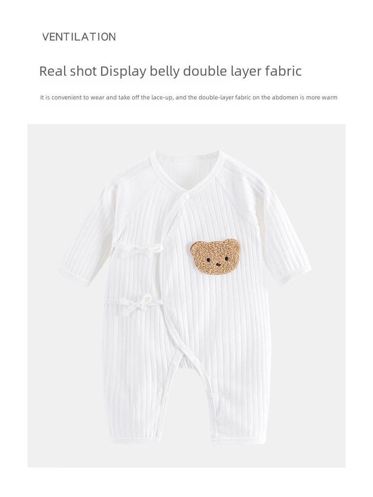 Newborn Unisex Butterfly Onesie - Soft Cotton Romper for All Seasons
