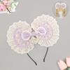 Handmade Lace Bow Hair Clip Girls Sweet Kawaii Lolita Accessory In Pastel Colors