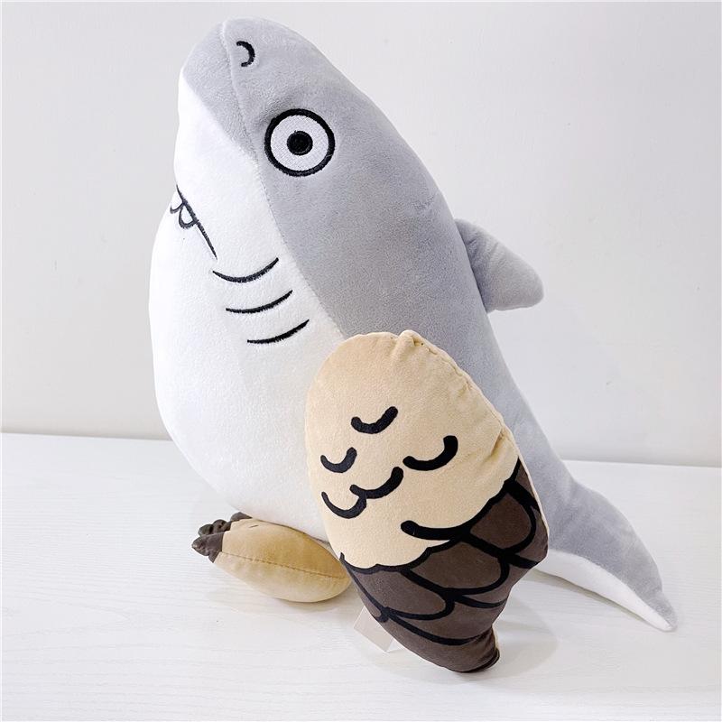 

Creative Funny Shark Sculpture Doll Plush Toy Shark Doll Boyfriend And Girlfriend Pillow Doll Funny Birthday Gift 22cm（0.1kg）