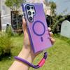 Color Change For Magsafe Wireless Charging Lanyard Case For Samsung S25 S26 Ultra S24 S23 S26 Plus S25 Edge S24 FE Magnet Cover