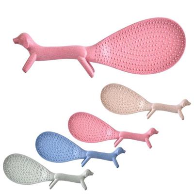 Creative Cute Kitchen Supply Small Fish-Shaped Non-Stick Rice Paddle Puppy Rice Spoon Tableware