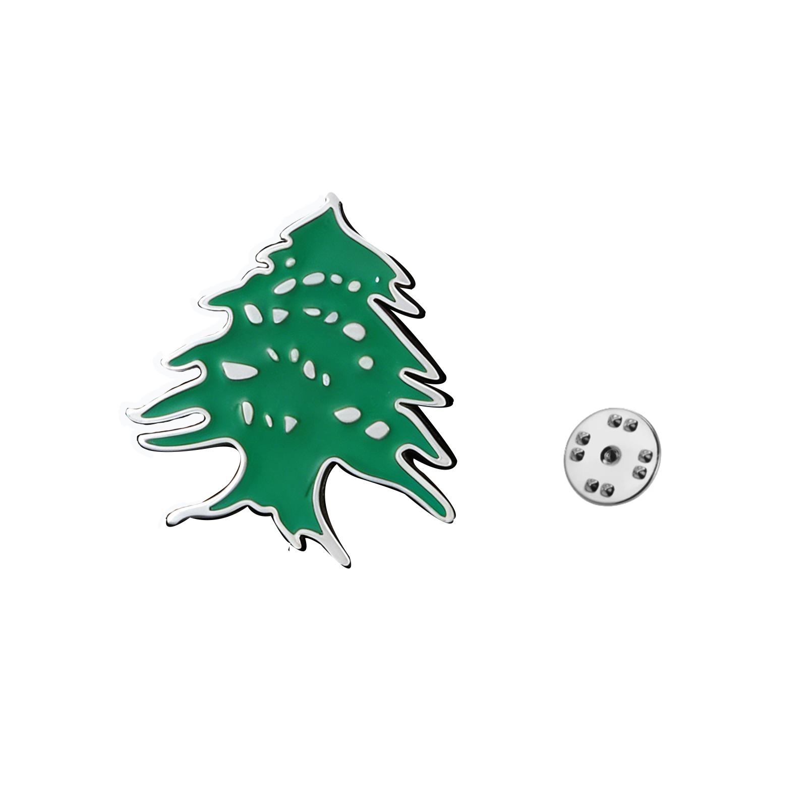 

Teamer Lebanon Cedar Enamel Brooch Stainless Steel Gold Color Lapel Pin For Woman Man Minimalist Accessory Jewelry 2026 New In
