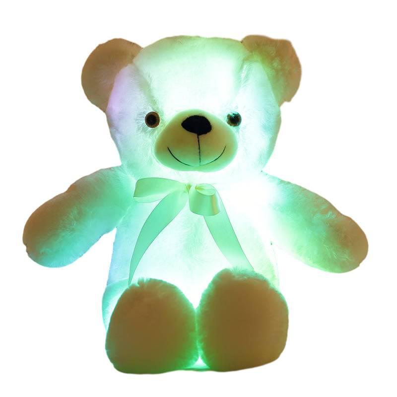 Adorable Teddy Bear Plush Toy With Led Colorful Lights Small Size Long Plush Flashing Function