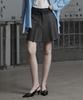 Jenyujeu Swifts Asymmetrical Pleated Skirt - Gray Stripe