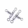 10pcs Saltwater Fishing Rolling Swivels Fishing Rig Line Connector Fishing Tackle Accessories Rotating Crossline Swivels