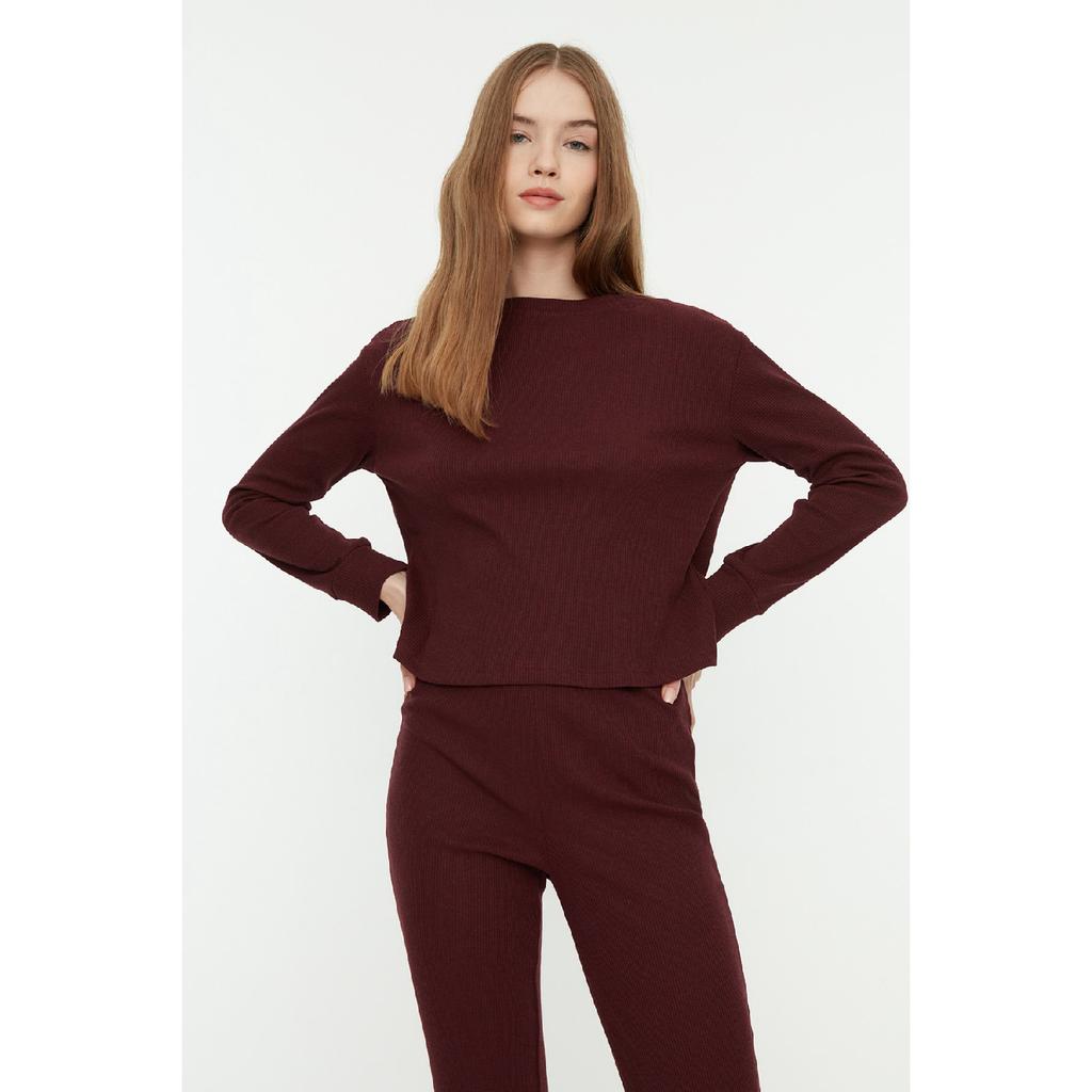 Svart strikket pyjamassett med ledning Thmaw21pt0009