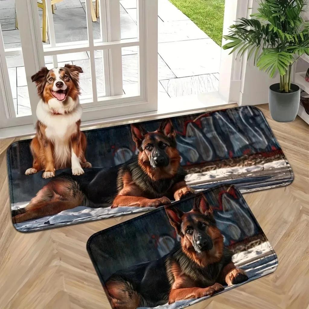 1PC Cute Cats Pattern Door Mats Kitchen Rugs Non-Slip Pop Design Living Room Rugs Bath Mat Carpet for Home Sink Laundry Decor