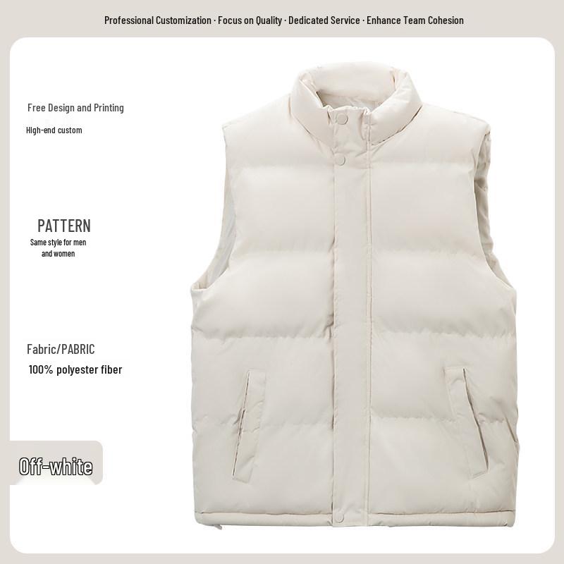 Custom Logo Outdoor Workwear: ByteDance Plus Velvet Down Cotton Vest 4XL