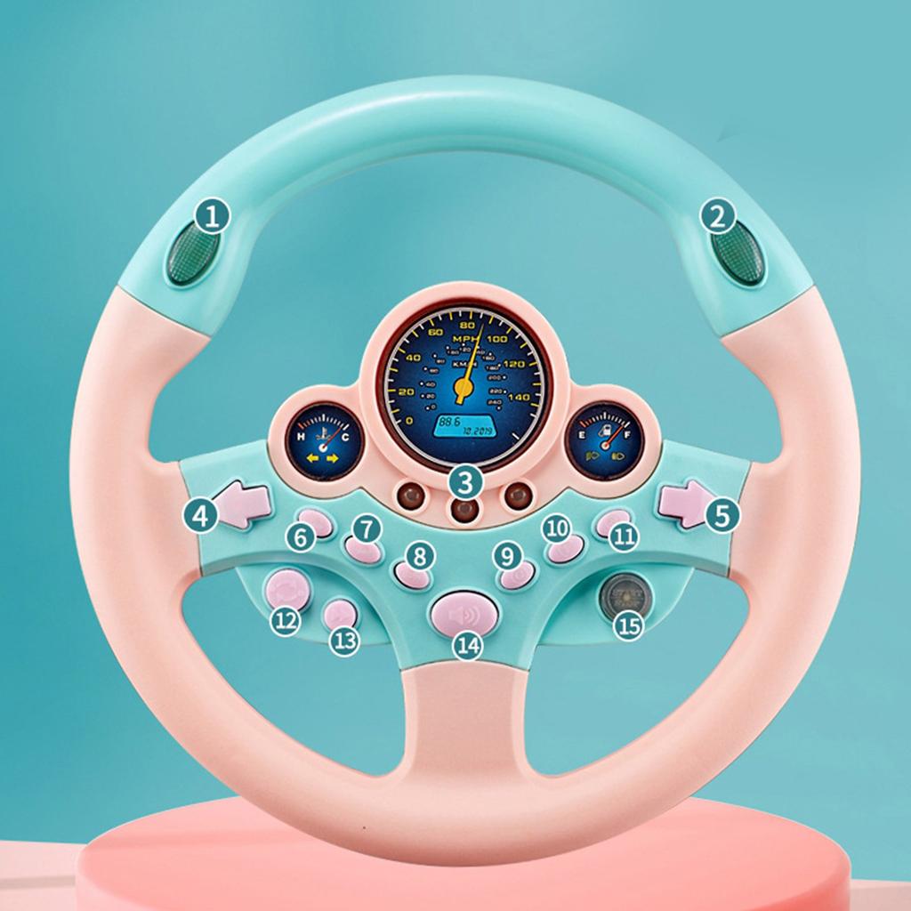 Simulation Car Driving Model Steering Wheel Vocal Toy Hand Eye Coordination Education Toy Toddler Sensory Learning Toy
