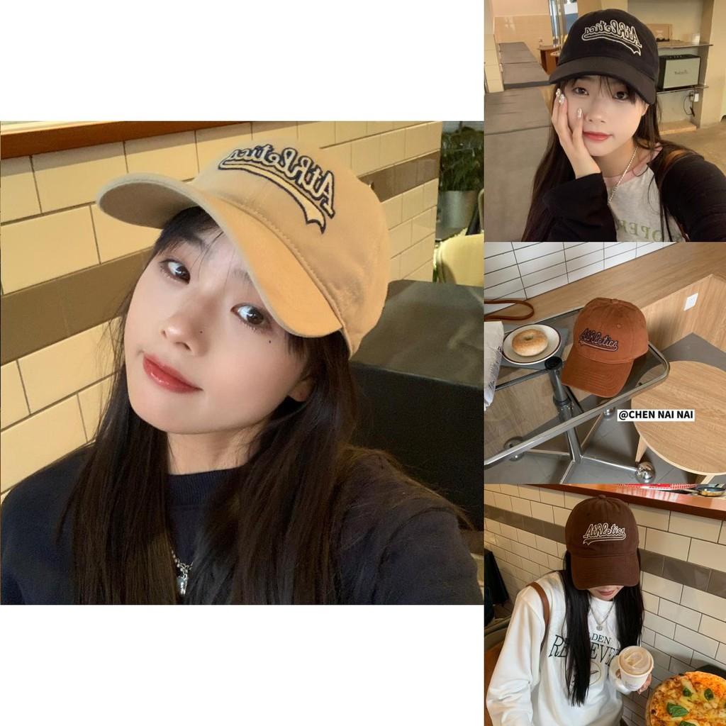 Chic Korean Inspired Soft Top Baseball Hat For Women With Stylish Letter Elements