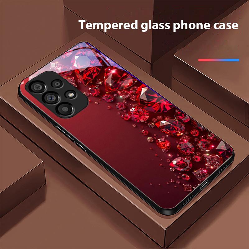 Vollständige Diamanten für Samsung Galaxy S10 20 Plus 21 FE 22 23 24 FE 25 Ultra Schwarz Gehärtetes Glas Handyhülle Hartschale