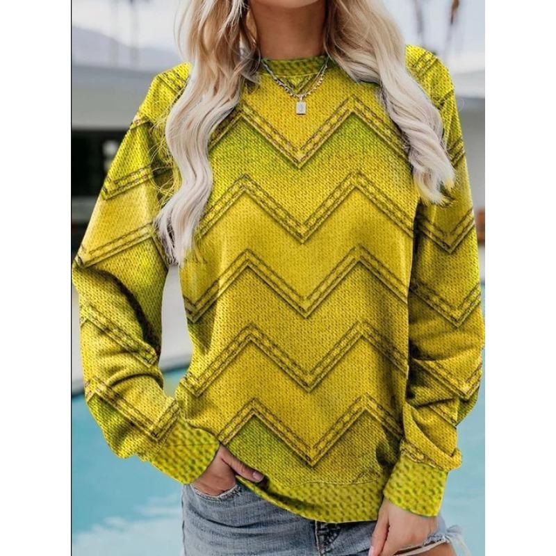 Ethnic Geometric Pattern 3D Print Sweatshirts Women Casual Raglan Long Sleeves Hoodie Y2k Pullover Harajuku Tops