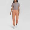 Nike Crop Tops Women's Malted Yellow Crew Neck Moderate DA0324-245