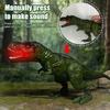 Kids Dinosaur Toy with Light Sound Movable Joints Roaring Tyrannosaurus Rex Carnotaurus Velociraptor Figure Toddlers Educational Simulated Dino Model